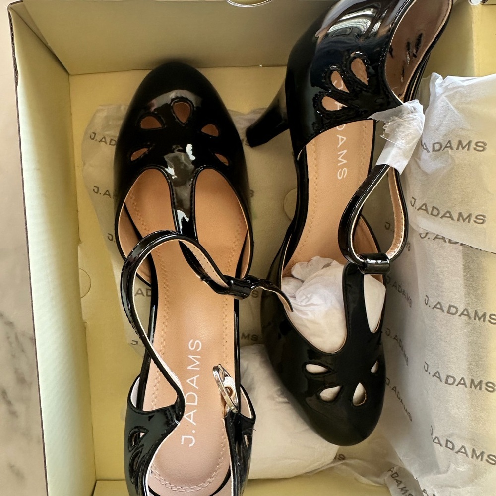 Adams Glossy Black Women's Heels